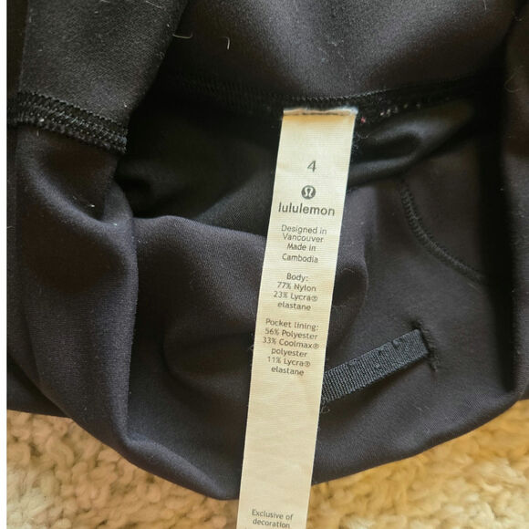 Lululemon Pink Crop Tank Top And Black Leggings Size 4 - Picture 13 of 16